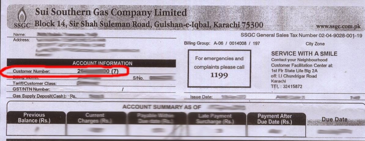 Sui Southern Gas Company Limited SSGC Duplicate Bill 2023 Download by CNIC