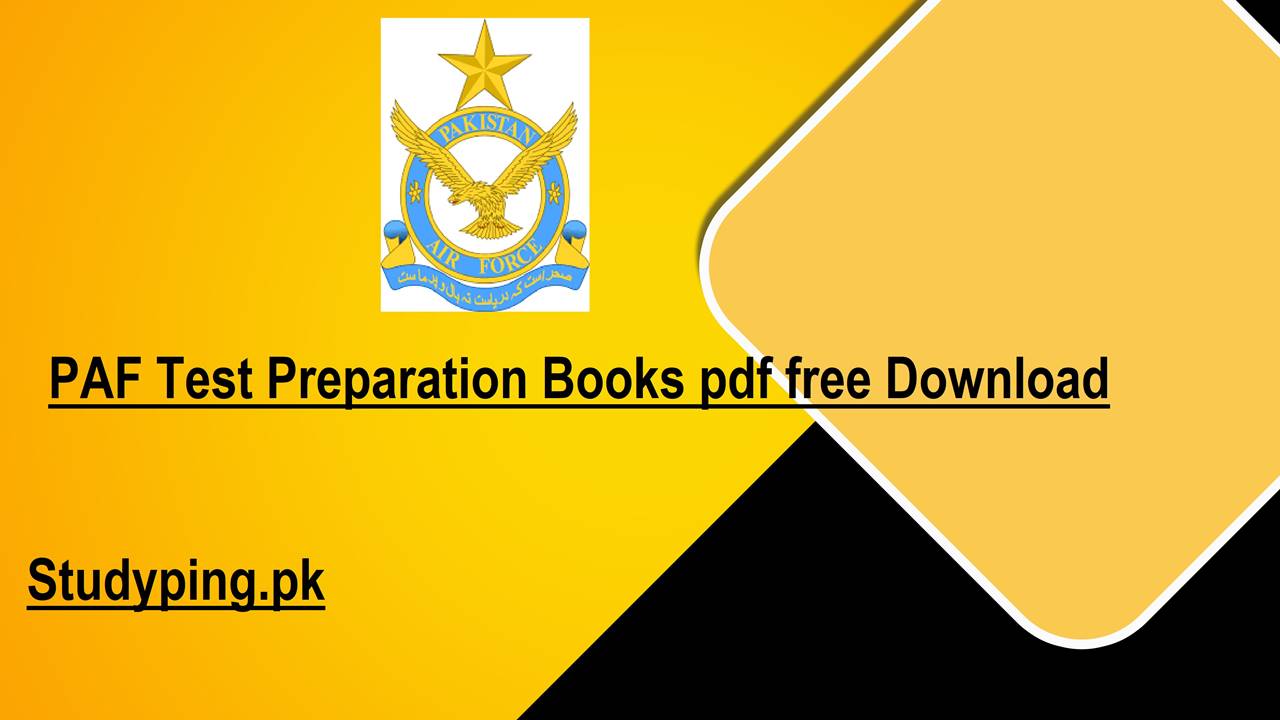 PAF Test Preparation Books pdf free Download 2022