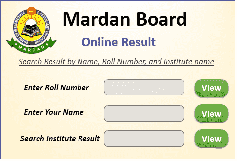 BISE Mardan Board Result 2022 By Name and Roll Number