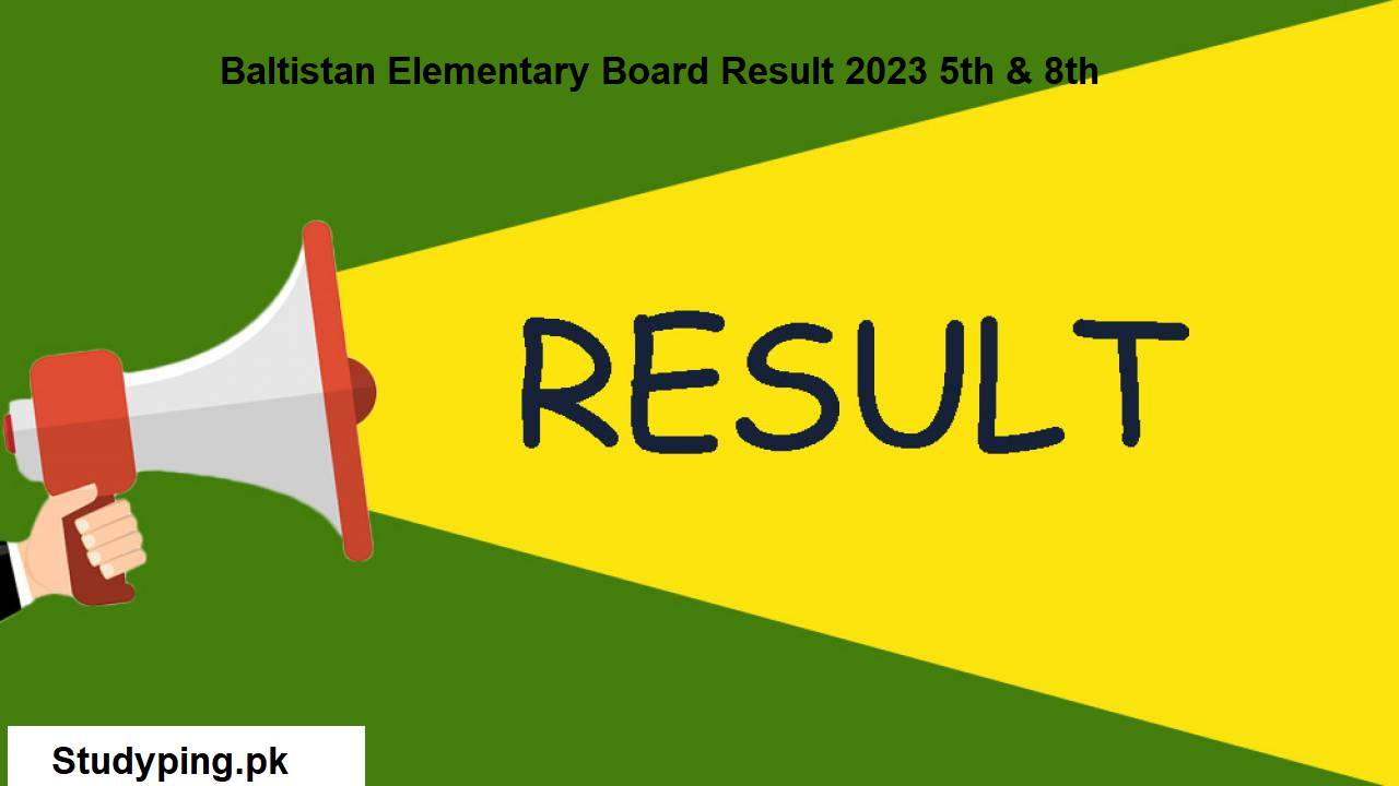 Baltistan Elementary Board Result 2023 5th & 8th Class By Roll Number