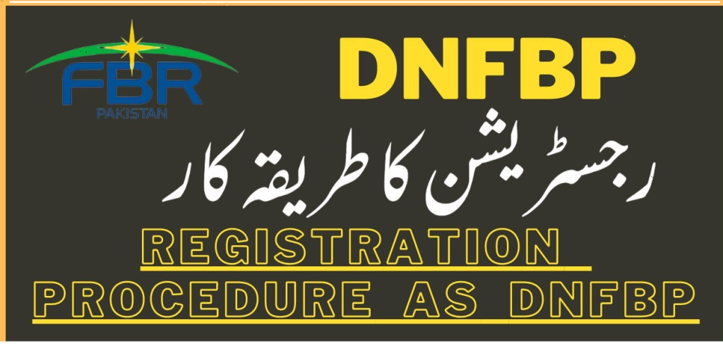 DNFBP Registration 2023 Online @www.fbr.gov.pk